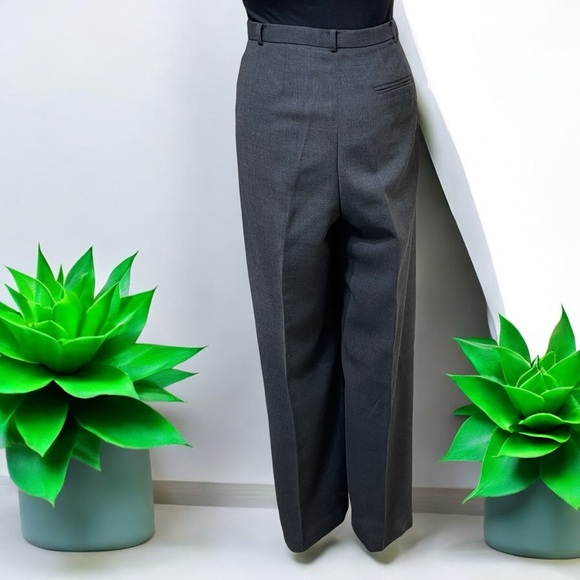 Liz Claiborne Collection Wool Gray High-Waisted Trousers - Picture 14 of 16